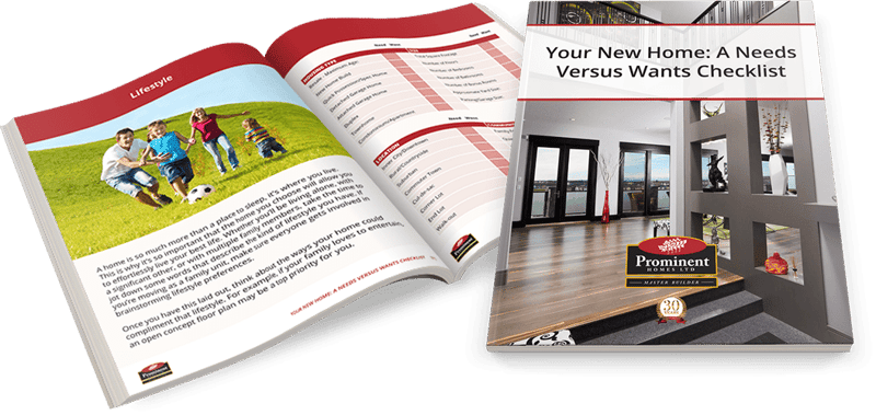 your new home needs versus wants checklist cover spread image